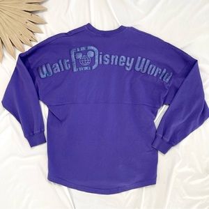 Disney Walt Disney World Purple Potion Glitter Sparkly Long Sleeve Spirit Jersey
